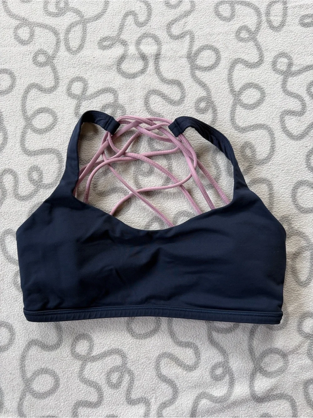 Lululemon Free to Be Bra Wild in True Navy/Pink Puff